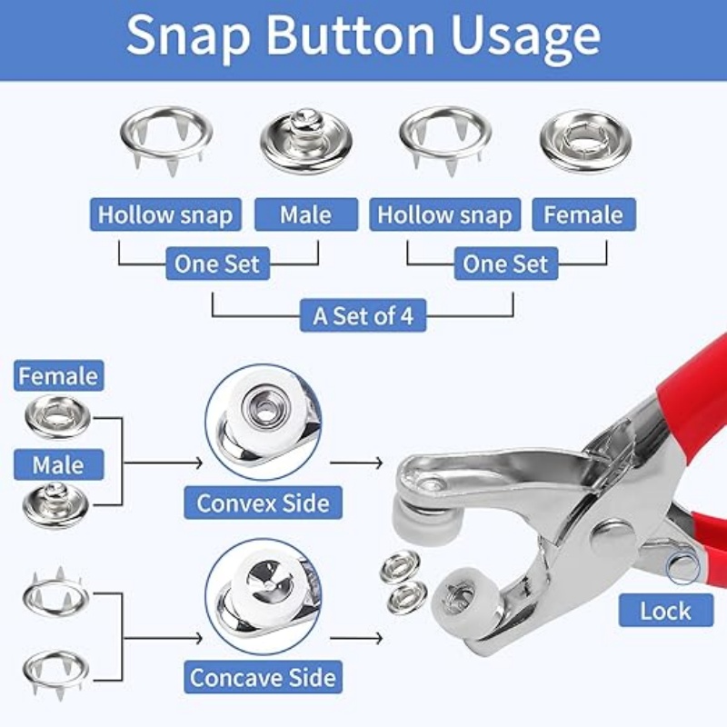 Kit de boutons-pression métall - Snap Fastener Set avis et prix