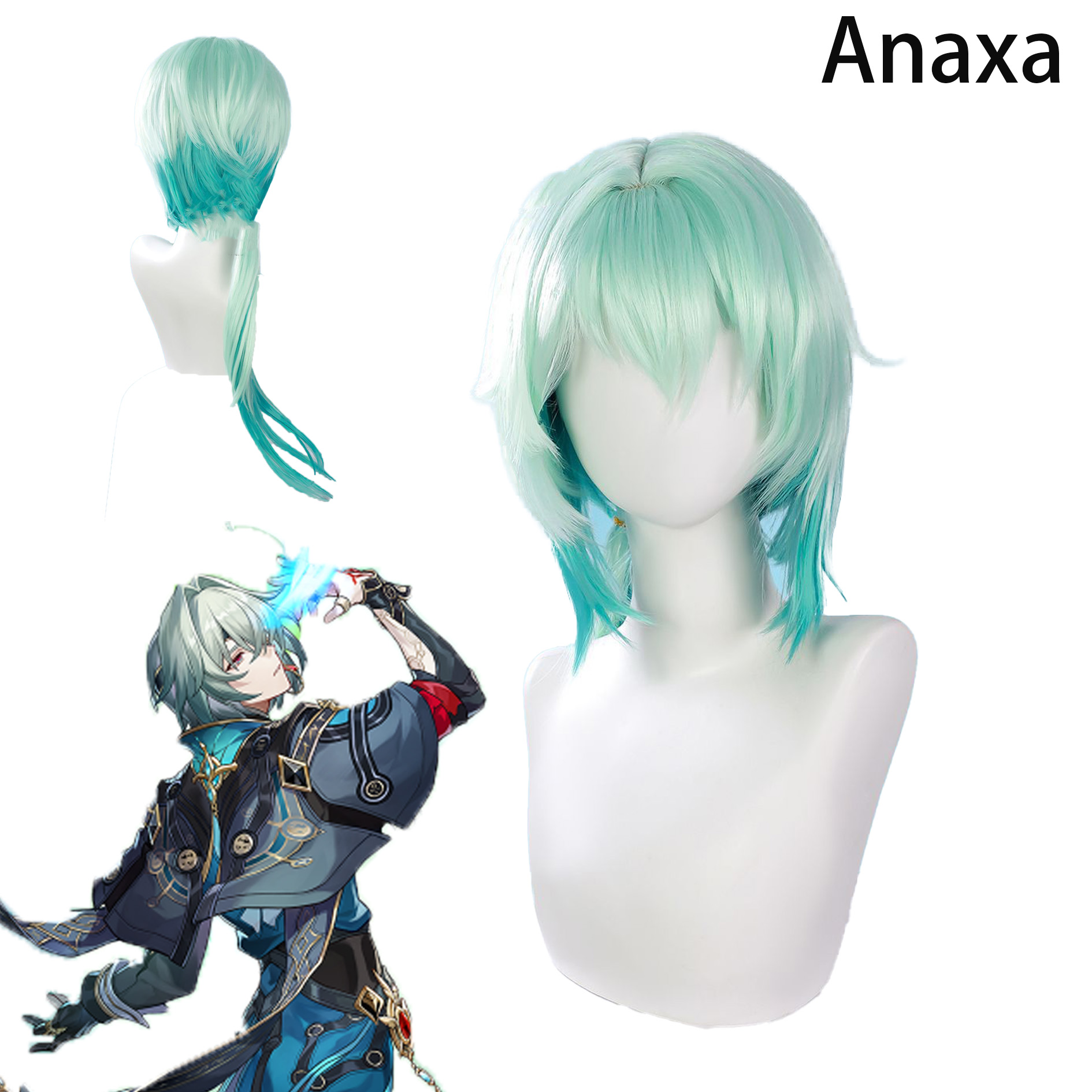 Perruque de cosplay Honkai Sta - Anaxa Cosplay Prop avis et prix